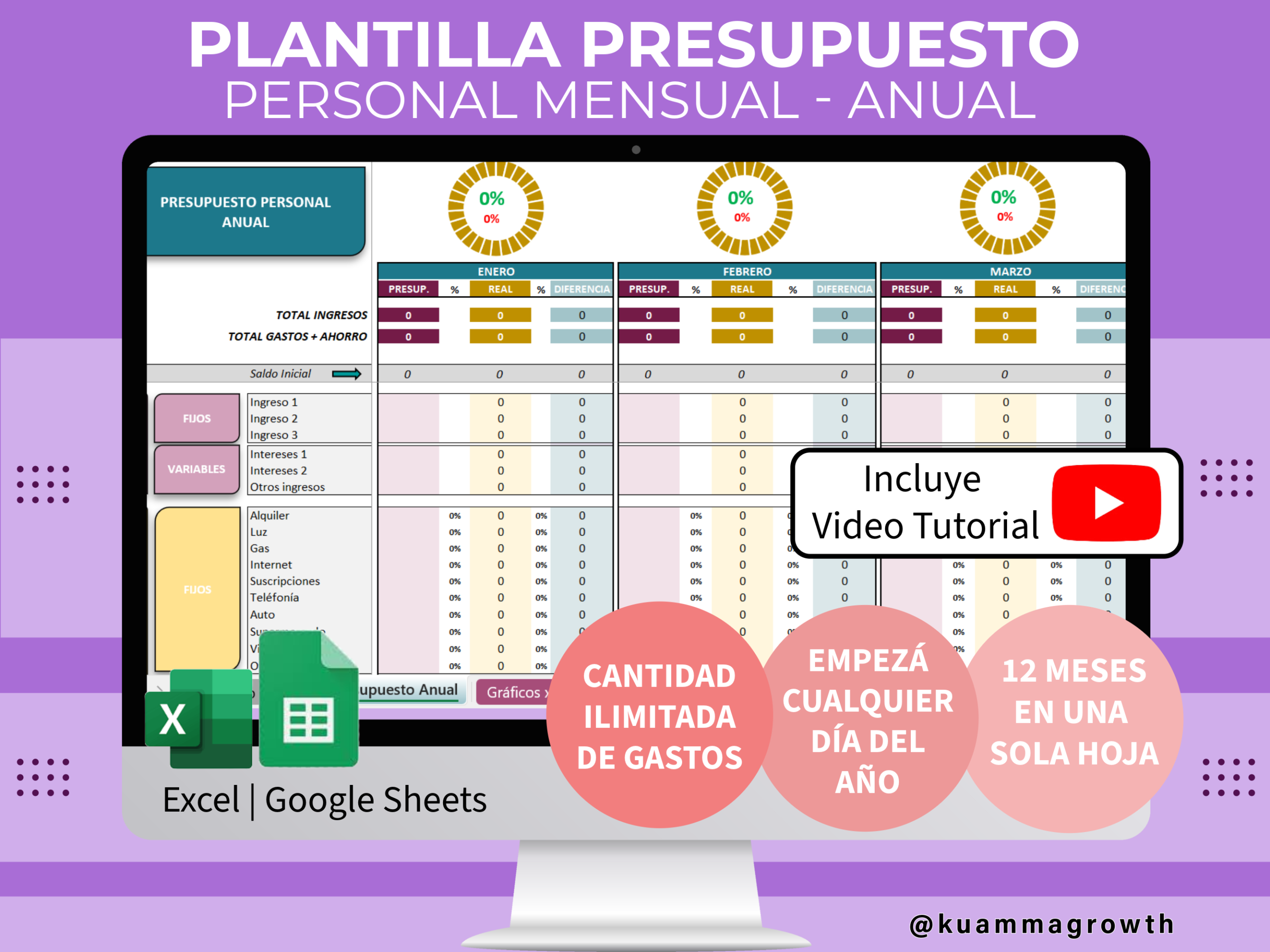 Planilla de Presupuesto Anual